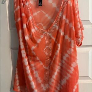 Orange Tie-Dye Women's Top